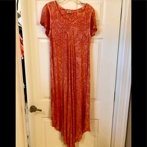 Freckles Lila Cap Sleeve Caftan Dress/Cover Up-OS